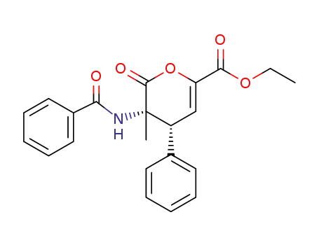 ethyl (4R,5S)-5-(benzamido)-5,6-dihydro-5-methyl-6-oxo-4-phenyl-4H-pyran-2-carboxylate