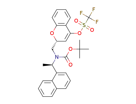 (2R)-2-(((tert-butoxycarbonyl)((R)-1-(naphthalen-1-yl)ethyl)amino)methyl)-2H-chromen-4-yl trifluoromethanesulfonate