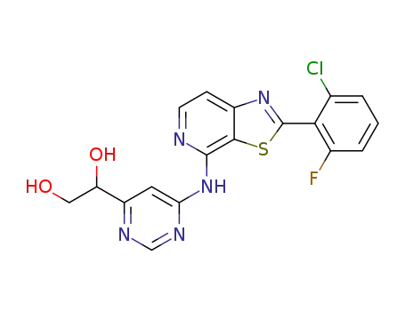 1-(6-(2-(2-chloro-6-fluorophenyl)thiazolo[5,4-c]pyridin-4-ylamino)pyrimidin-4-yl)ethane-1,2-diol