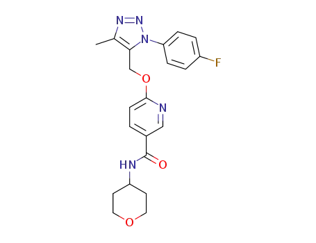 6-[3-(4-Fluoro-phenyl)-5-methyl-3H-[1,2,3]triazol-4-ylmethoxy]-N-(tetrahydro-pyran-4-yl)-nicotinamide