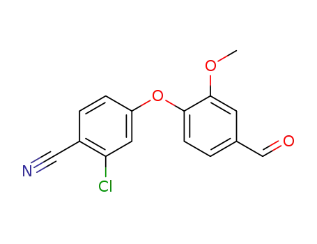 Molecular Structure of 1262328-78-8 (2-chloro-4-(4-formyl-2-methoxyphenoxy)benzonitrile)