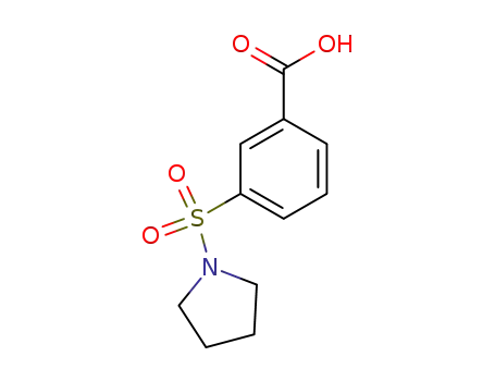 Molecular Structure of 7326-79-6 (3-(pyrrolidin-1-ylsulfonyl)benzoic acid)
