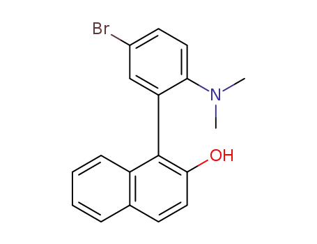 Molecular Structure of 1346855-09-1 (1-(5-bromo-2-(dimethylamino)phenyl)naphthalene-2-ol)
