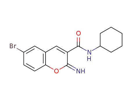 Molecular Structure of 891583-06-5 (6-bromo-N-cyclohexyl-2-imino-2H-chromene-3-carboxamide)