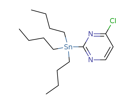 Pyrimidine, 4-chloro-2-(tributylstannyl)-