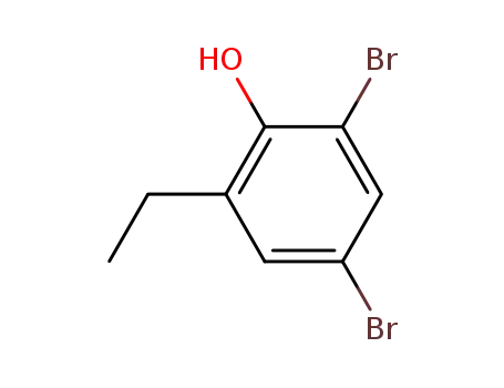 Molecular Structure of 24539-95-5 (2,4-dibromo-6-ethylphenol)