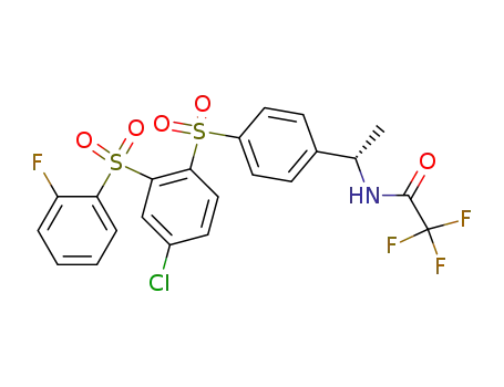 Acetamide,
N-[(1S)-1-[4-[[4-chloro-2-[(2-fluorophenyl)sulfonyl]phenyl]sulfonyl]phenyl]
ethyl]-2,2,2-trifluoro-