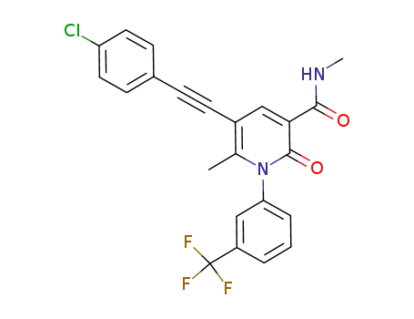 5-[(4-chlorophenyl)ethynyl]-N,6-dimethyl-2-oxo-1-[3-(trifluoromethyl)phenyl]-1,2-dihydropyridine-3-carboxamide