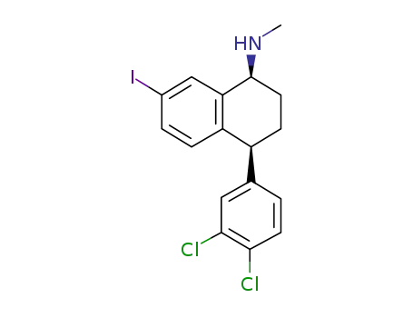 (1S-cis )-4-(3,4-dichlorophenyl)-7-iodo-1,2,3,4-tetrahydro-N-methyl-1-naphthalenamine