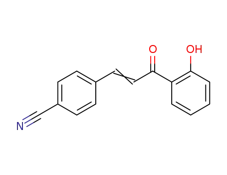 Molecular Structure of 3033-94-1 (Benzonitrile, 4-[3-(2-hydroxyphenyl)-3-oxo-1-propenyl]-)