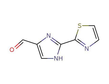 Molecular Structure of 279251-07-9 (1H-Imidazole-4-carboxaldehyde,  2-(2-thiazolyl)-  (9CI))