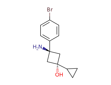 Molecular Structure of 1402603-95-5 (trans-3-amino-3-(4-bromophenyl)-1-cyclopropylcyclobutanol)