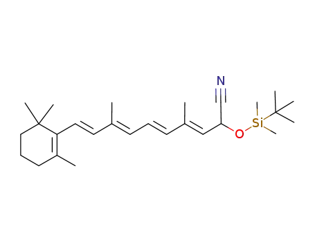 Molecular Structure of 886226-24-0 (retinal tert-butyl-dimethylsilylcyanohydrin)