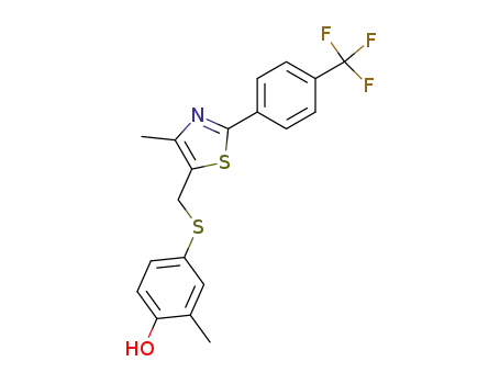4-{{2-[4-(trifluoromethyl)phenyl]-4-methylthiazol-5-yl}methylthio}-2-methylphenol