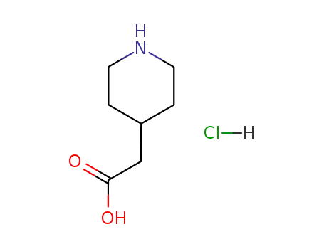 Molecular Structure of 73415-84-6 (PIPERIDIN-4-YLACETIC ACID)