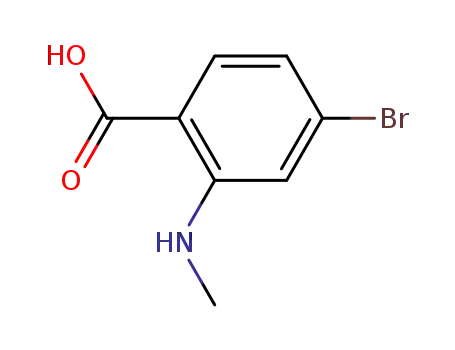 Molecular Structure of 861526-61-6 (4-BroMo-2-MethylaMino-benzoic acid)