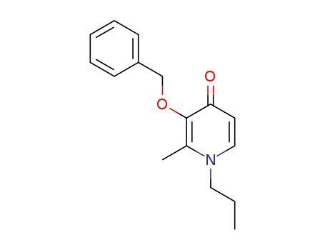 Molecular Structure of 90037-24-4 (4(1H)-Pyridinone, 2-methyl-3-(phenylmethoxy)-1-propyl-)