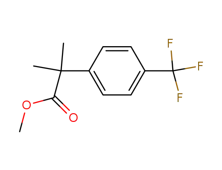 Molecular Structure of 476429-18-2 (methyl 2-methyl-2-(4-(trifluoromethyl)phenyl)propanoate)
