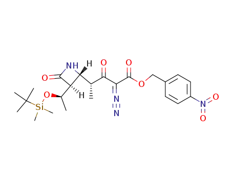4-nitrobenzyl (R)-4-((2R,3S)-3-((R)-1-((tert-butyldimethylsilyl)oxy)ethyl)-4-oxoazetidin-2-yl)-2-diazo-3-oxopentanoate