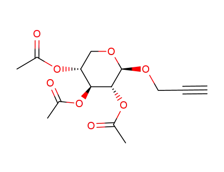 Molecular Structure of 1033098-90-6 (2-propyn-1-yl 2,3,4-tri-O-acetyl-β-D-xylopyranose)