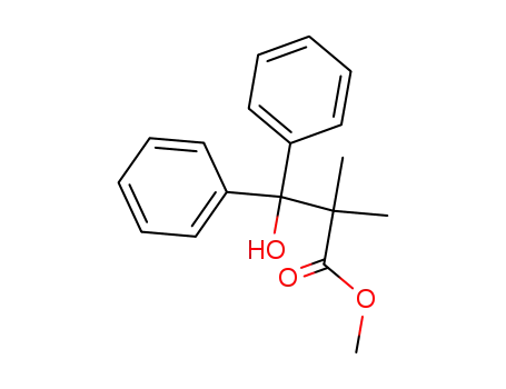 Molecular Structure of 86426-00-8 (methyl 3-hydroxy-2,2-dimethyl-3,3-diphenylpropanoate)