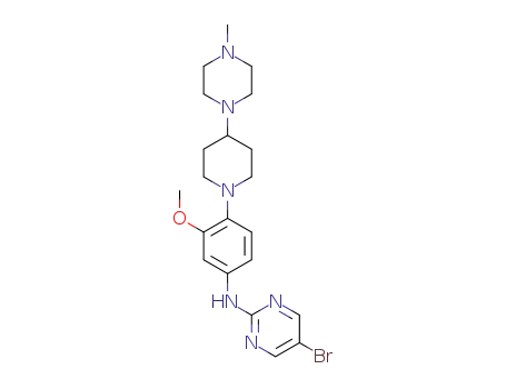 Molecular Structure of 1453211-46-5 (5-bromo-N-{3-methoxy-4-[4-(4-methylpiperazin-1-yl)piperidin-1-yl]phenyl}pyrimidin-2-amine)
