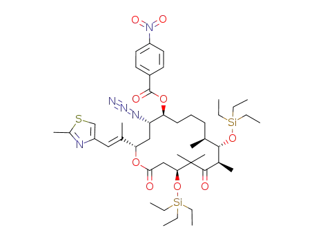 [4S-[4R*,7S*,8R*,9R*,13R*,14R*,16R*(E)]]-14-Azido-5,5,7,9-tetramethyl-16-[1-methyl-2-(2-methyl-4-thiazolyl)ethenyl]-13-[(4-nitrobenzoyl)oxy]-4,8-bis [(triethylsilyl)oxy]-1-oxacyclohexadecane-2,6-dione