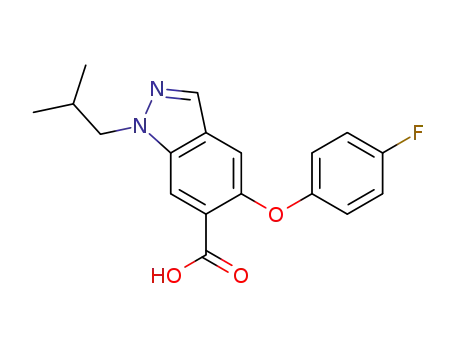 1H-Indazole-6-carboxylic acid, 5-(4-fluorophenoxy)-1-(2-methylpropyl)-