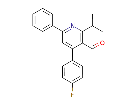 Molecular Structure of 128108-47-4 (4-(4-fluorophenyl)-2-(1-methylethyl)-6-phenyl-3-pyridinecarboxaldehyde)
