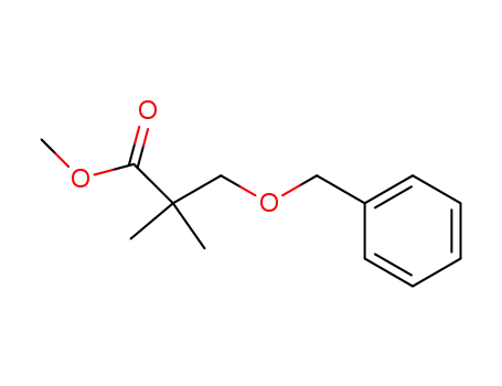 Molecular Structure of 96556-40-0 (Propanoic acid, 2,2-dimethyl-3-(phenylmethoxy)-, methyl ester)