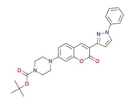 tert-butyl 4-(2-oxo-3-(1-phenyl-1H-pyrazol-3-yl)-2H-chromen-7-yl)piperazine-1-carboxylate