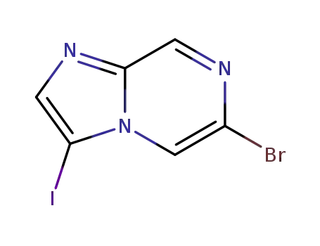 Molecular Structure of 1245644-42-1 (6-Bromo-3-iodoimidazo[1,2-a]pyrazine)