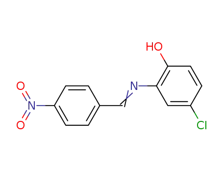 Molecular Structure of 64073-87-6 (Phenol, 4-chloro-2-[[(4-nitrophenyl)methylene]amino]-)