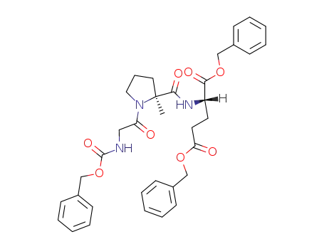Molecular Structure of 869001-94-5 (L-Glutamic acid, N-[(phenylmethoxy)carbonyl]glycyl-2-methyl-L-prolyl-,
bis(phenylmethyl) ester)
