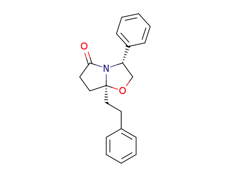 Molecular Structure of 675589-40-9 ((3R,7aS)-3-phenyl-7a-(2-phenylethyl)-2,3,7,7a-tetrahydropyrrolo[2,1-b]oxazol-5-one)