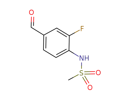 Molecular Structure of 824937-72-6 (Methanesulfonamide, N-(2-fluoro-4-formylphenyl)-)