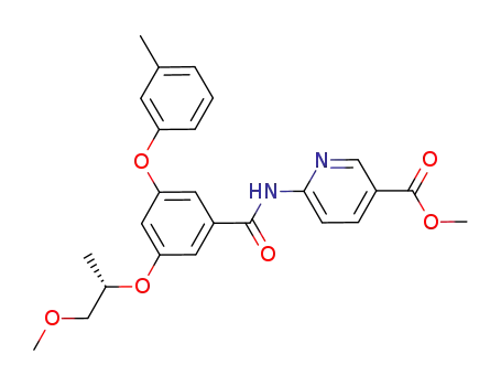 methyl 6-[3-{(1S)-1-methyl-2-methoxy-ethoxy}-5-{3-methylphenoxy}phenylcarbonylamino]pyridine-3-carboxylate