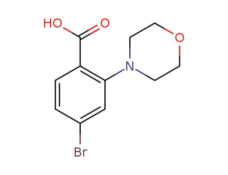 Molecular Structure of 1099687-03-2 (4-Bromo-2-morpholinobenzoic Acid)