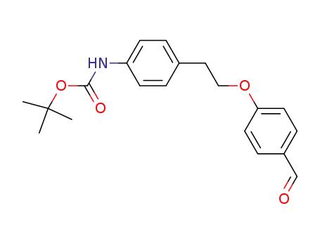 Molecular Structure of 218139-11-8 (tert-butyl N-{4-[2-(4-formylphenoxy)ethyl]phenyl}carbamate)