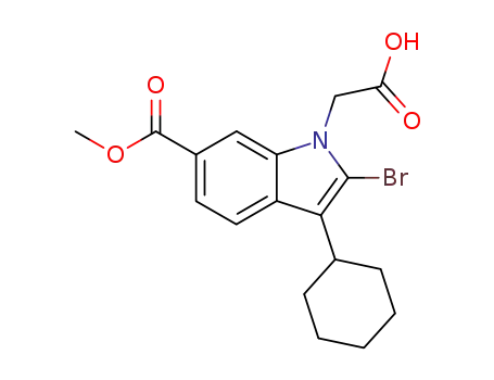 1H-Indole-1-acetic acid, 2-bromo-3-cyclohexyl-6-(methoxycarbonyl)-