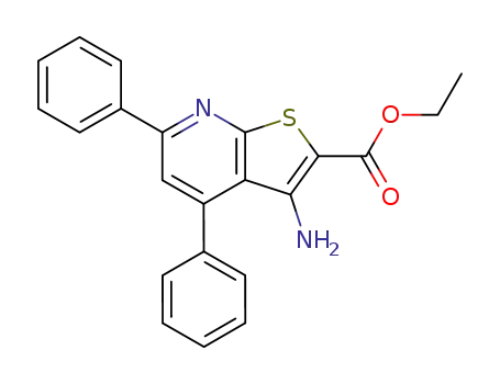 Thieno[2,3-b]pyridine-2-carboxylic acid, 3-amino-4,6-diphenyl-, ethyl
ester