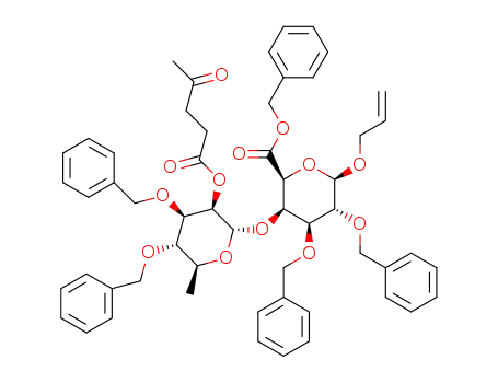 benzyl (3,4-di-O-benzyl-2-O-levulinoyl-α-L-rhamnopyranosyl)-(1→4)-(allyl 2,3-di-O-benzyl-β-D-galactopyranoside)uronate