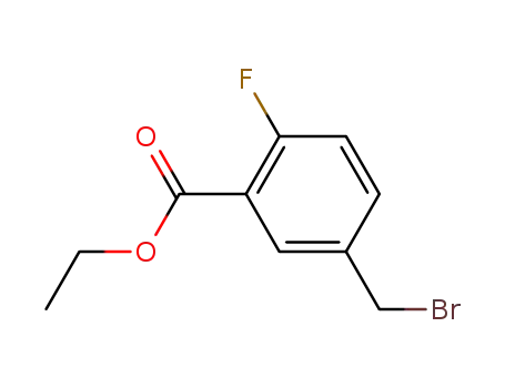 Molecular Structure of 423174-83-8 (Benzoic acid, 5-(bromomethyl)-2-fluoro-, ethyl ester)