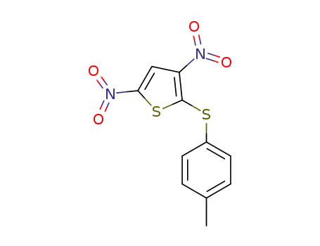 3,5-dinitro-2-(p-tolylsulfanyl)thiophene