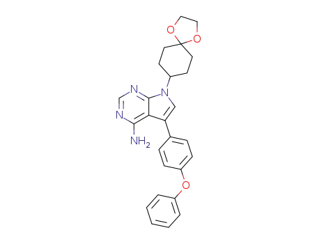 5-(4-phenoxyphenyl)-7-(1,4-dioxaspiro[4,5]decan-8-yl)-7H-pyrrolo[2,3-d]pyrimidin-4-amine