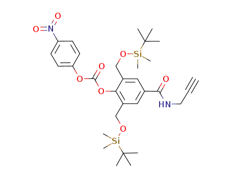 2,6-bis((tert-butyldimethylsilyloxy)methyl)-4-(prop-2-ynylcarbamoyl)phenyl 4-nitrophenyl carbonate
