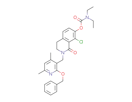 2-{[2-(benzyloxy)-4,6-dimethylpyridin-3-yl]methyl}-8-chloro-1-oxo-1,2,3,4-tetrahydroisoquinolin-7-yl diethylcarbamate