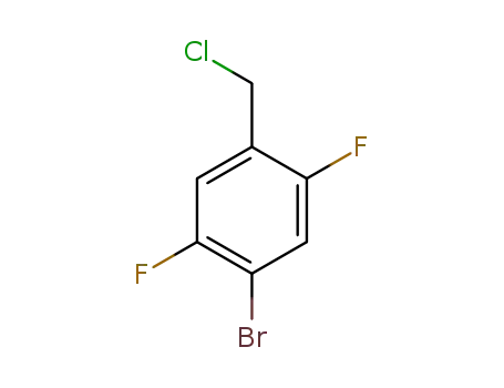 Molecular Structure of 1341660-62-5 (1-broMo-4-(chloroMethyl)-2,5-difluorobenzene)