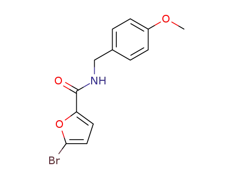 Molecular Structure of 545438-21-9 (2-Furancarboxamide, 5-bromo-N-[(4-methoxyphenyl)methyl]-)