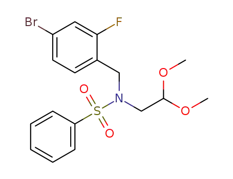 N-(4-bromo-2-fluorobenzyl)-N-(2,2-dimethoxyethyl)benzenesulfonamide